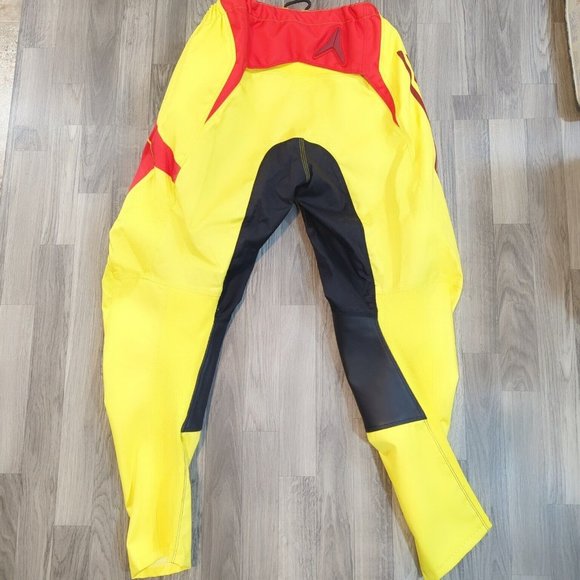 NEW Alias MX A2 Series Motocross Pants BMX ATV Off-Road Yellow Red / Sz 36 NWT - Picture 5 of 9